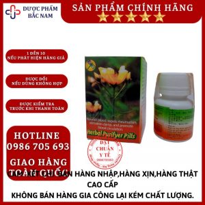 Herbal purifyer pills, thanh huyết giải nhưỡng Malaysia _ thuốc trị ngứa, mề đay